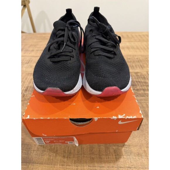 Nike Epic React Flyknit 2 Black Running Shoes Comfort BQ8927-003 Womens Size 9.5 - Picture 9 of 10